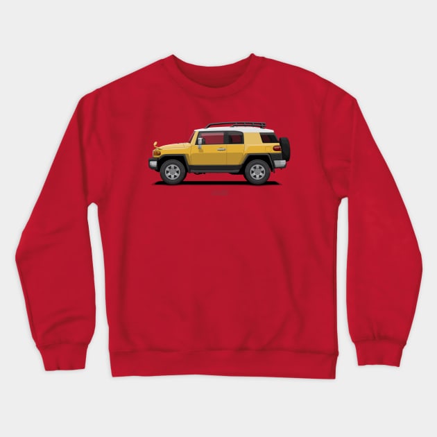 FJ Cruiser Yellow Sun Fusion Crewneck Sweatshirt by ARVwerks